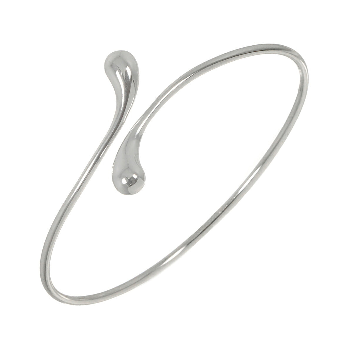 Double Teardrop Bangle Bracelet SV 925 Silver