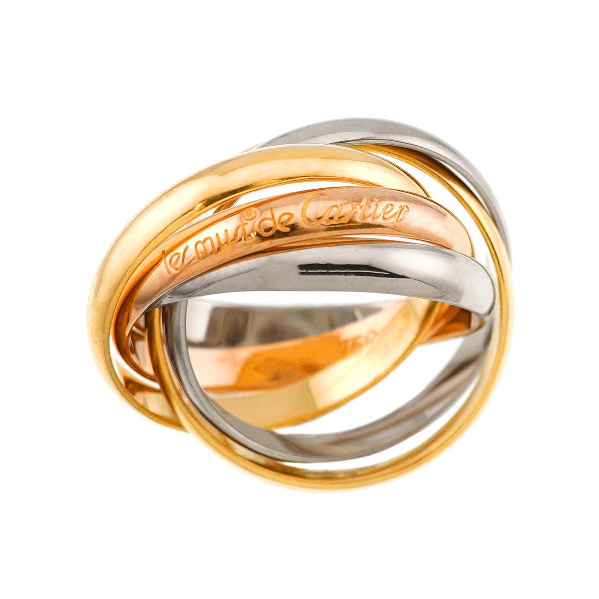 Trinity SM Ring 18K YG WG PG 750 Size49 4.75-5(US)