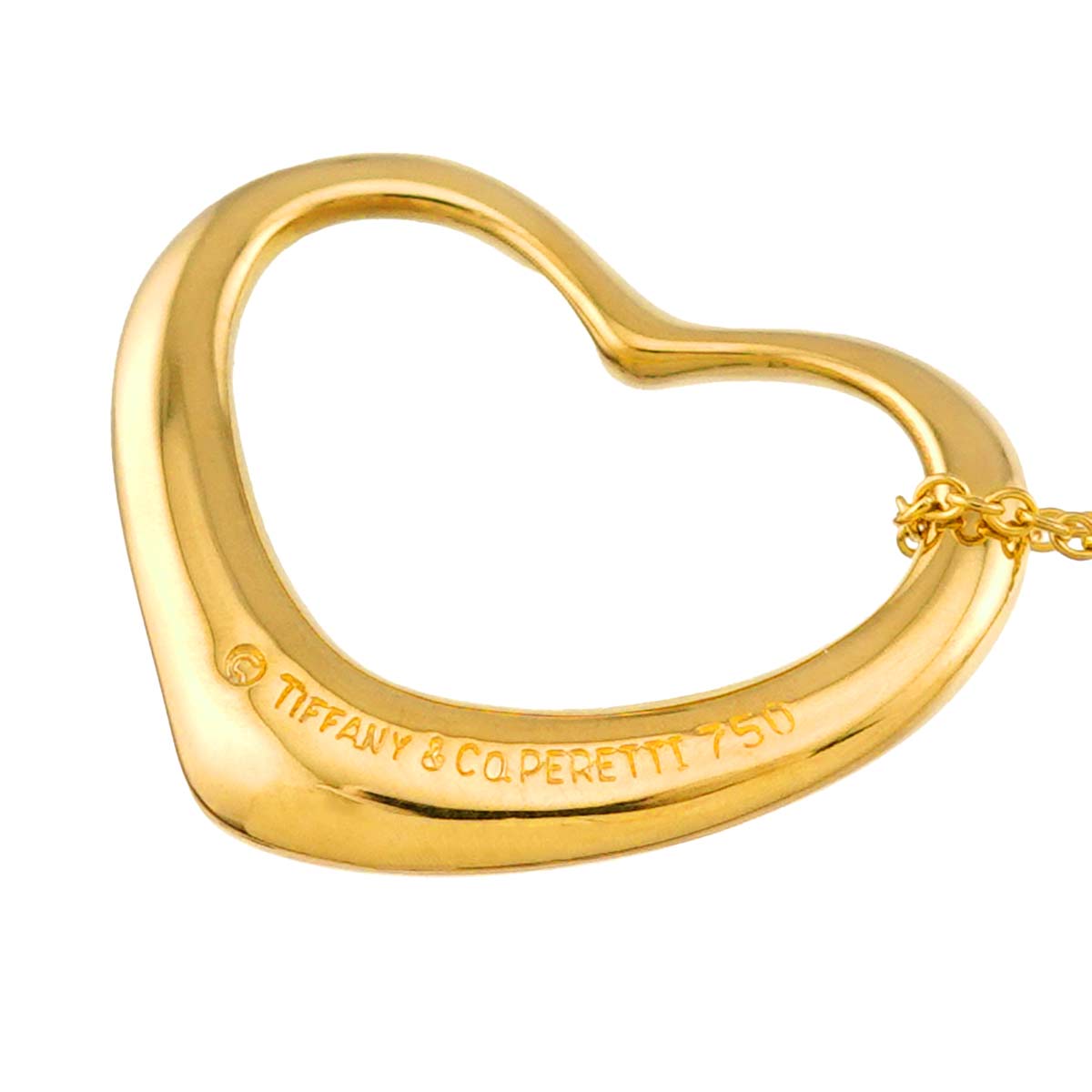 Open Heart Necklace 18K Yellow Gold 750