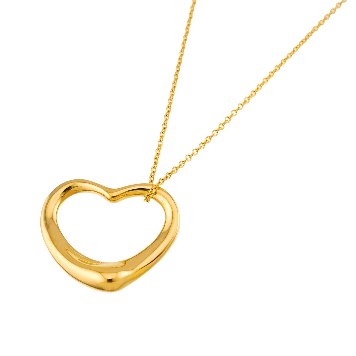 Open Heart Necklace 18K Yellow Gold 750