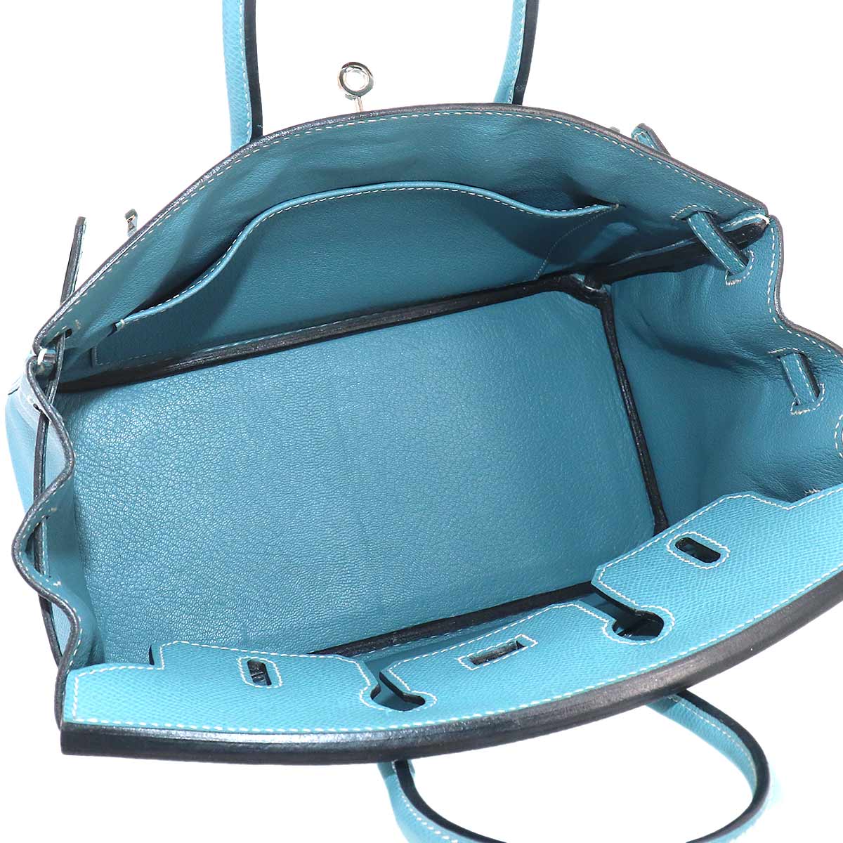 Birkin 25 Hand Bag Epsom Blue jean Purse