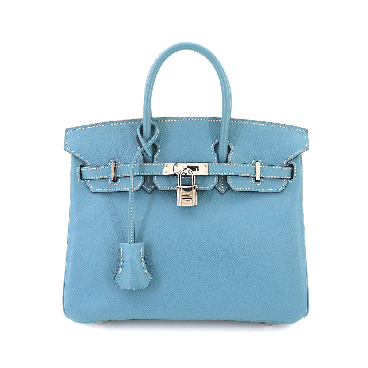 Birkin 25 Hand Bag Epsom Blue jean Purse
