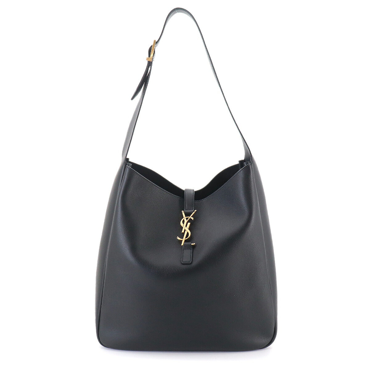 LE5A7 Large Shoulder Bag Leather Black 753837 Purse