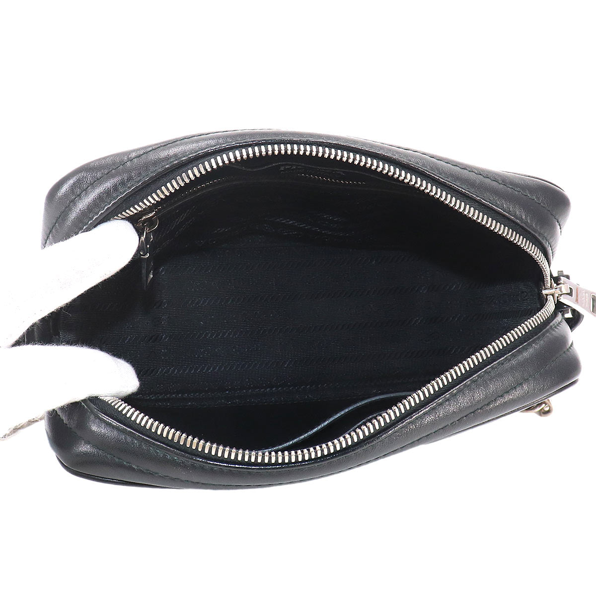 Diagramme Chain Shoulder Bag Leathear Black Nero 1BH083 Purse