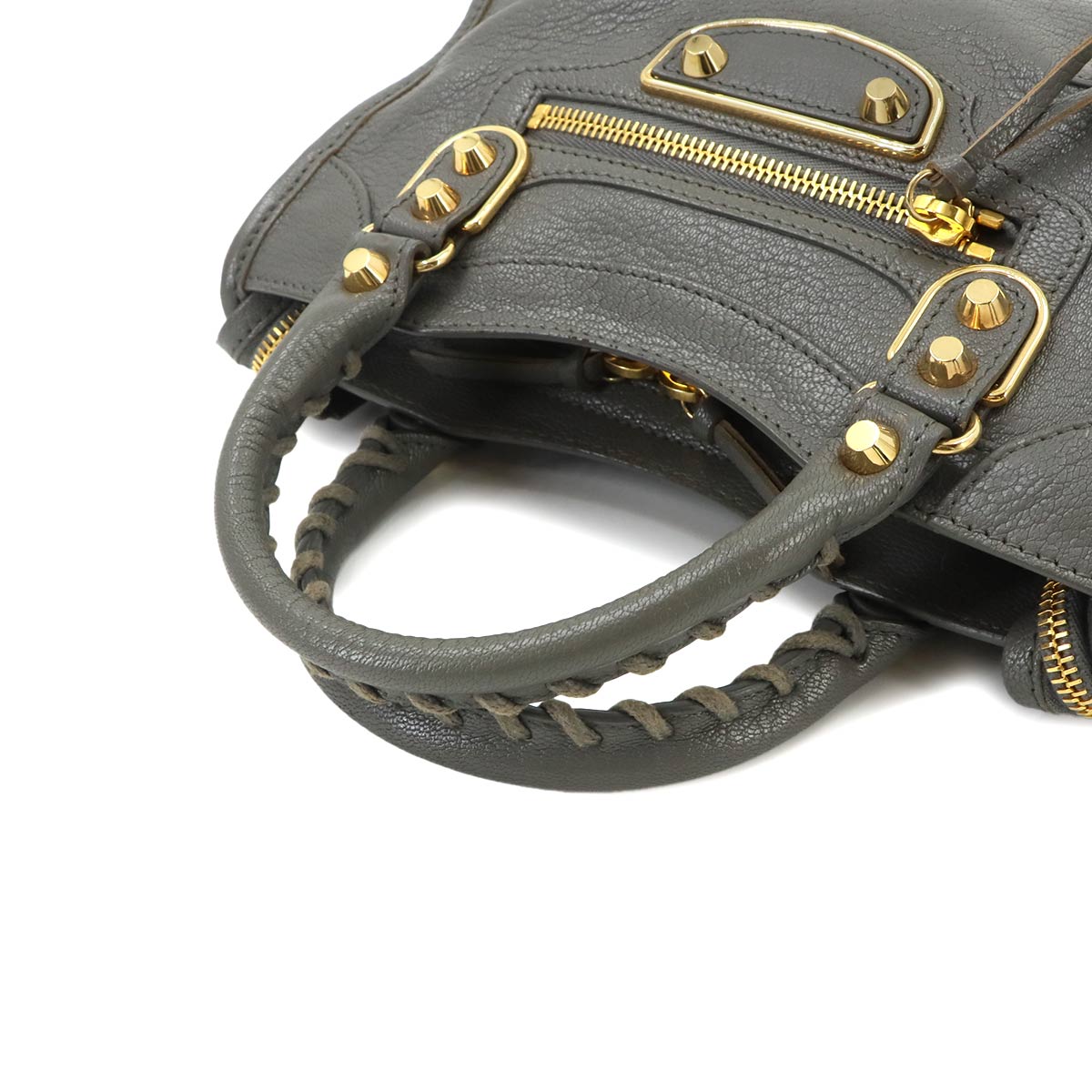 Classic Metalic Edge Mini City Hand Shoulder Bag Black
