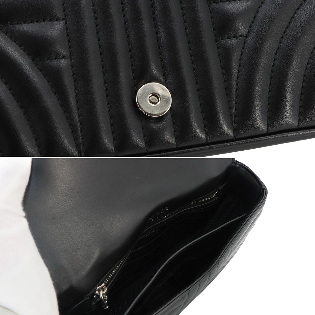 Diagramme Chain Shoulder Bag Leathear Black 1BD135 Purse