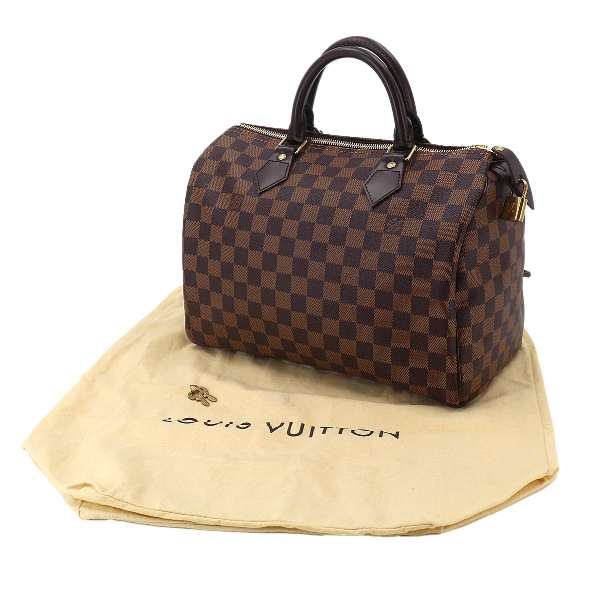 Damier Speedy 30 Hand Bag Ebene N41364 Brown Purse