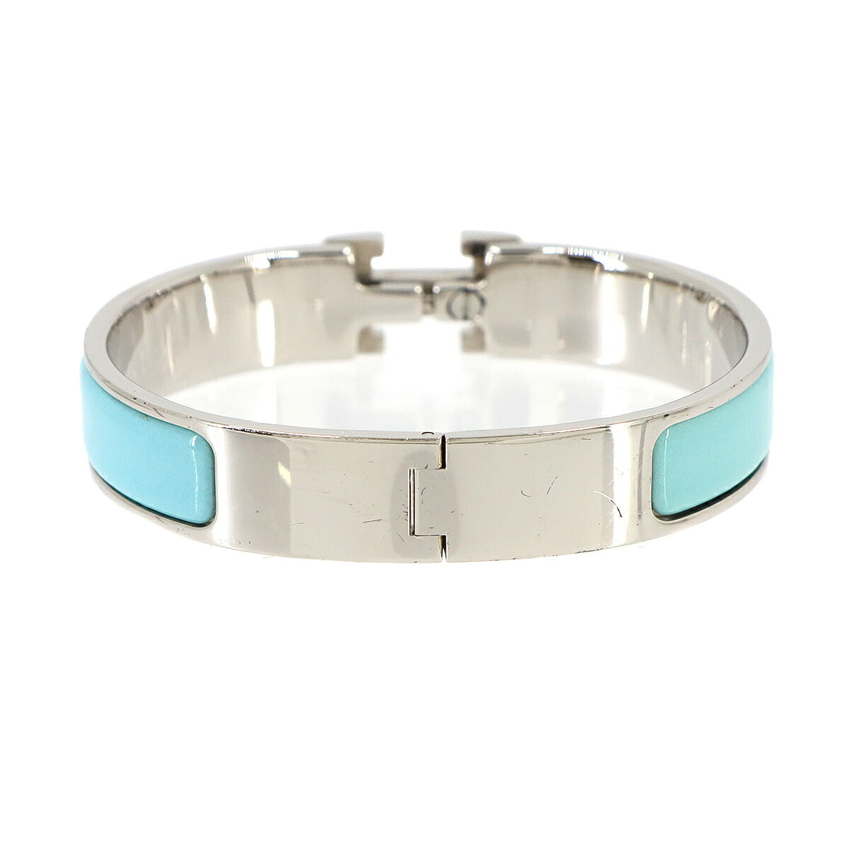Clic H PM Bangle Silver Blue Accessory