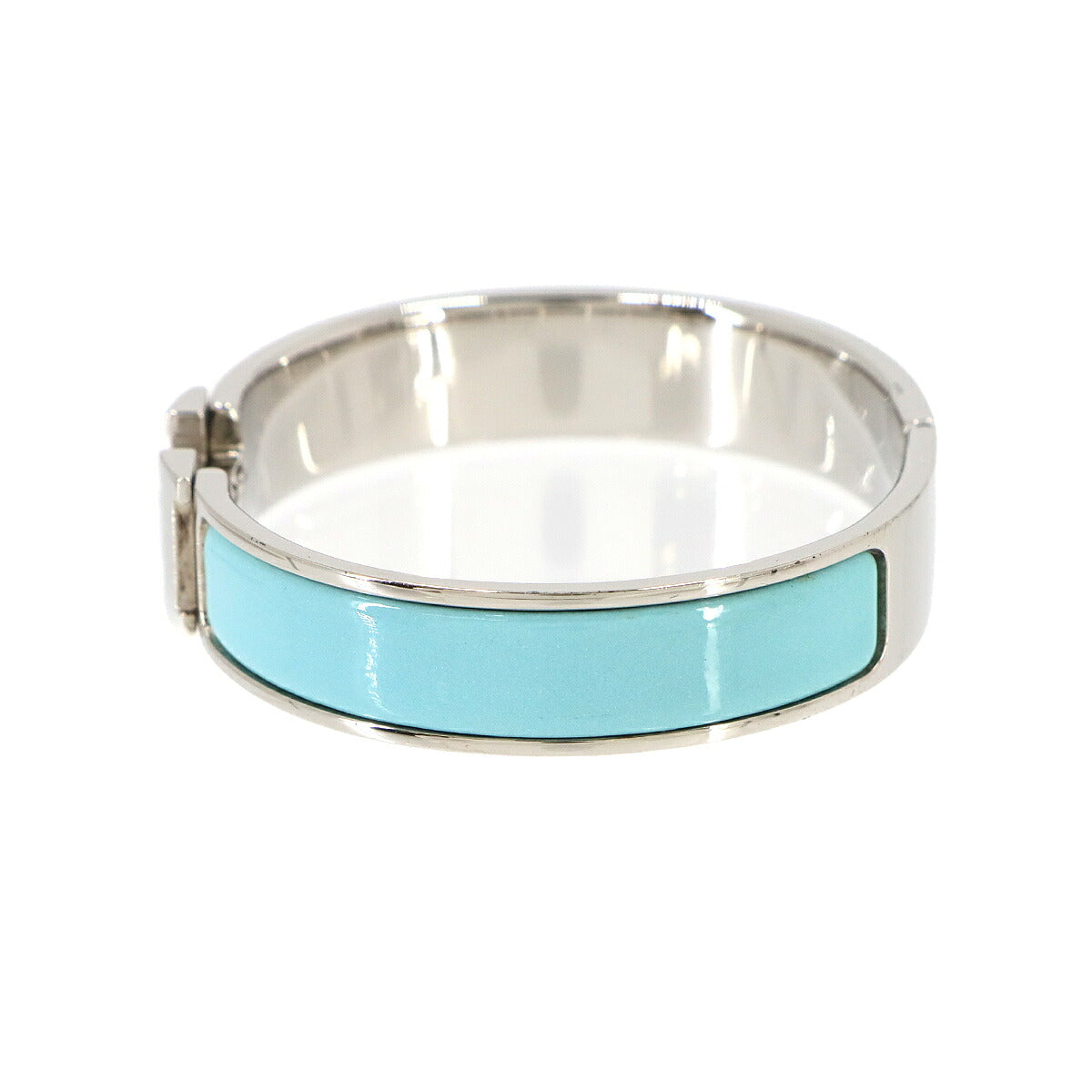 Clic H PM Bangle Silver Blue Accessory