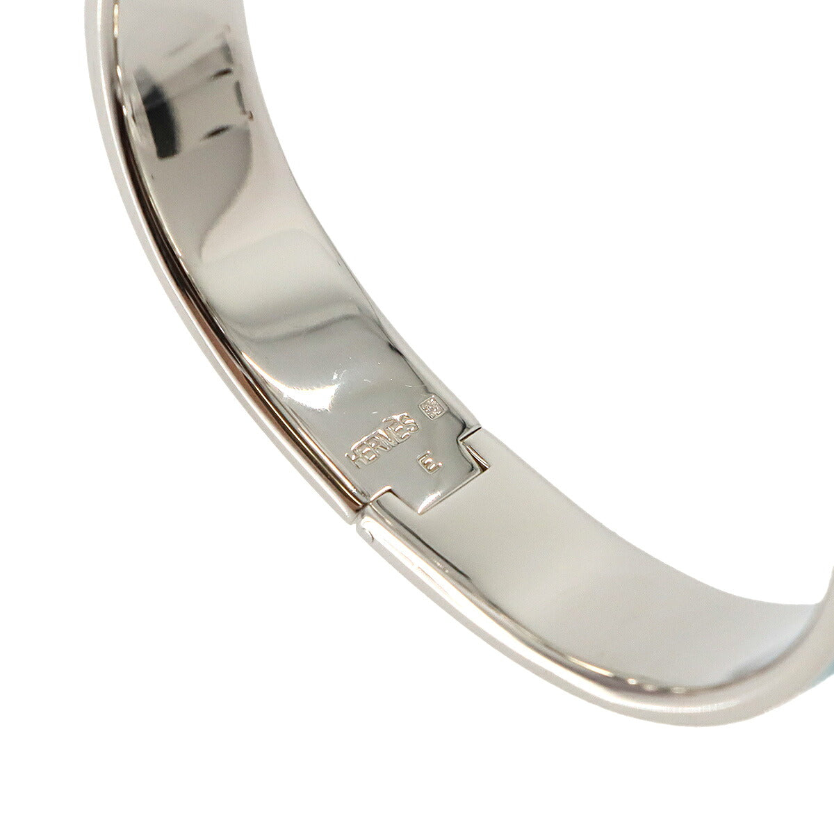 Clic H PM Bangle Silver Blue Accessory