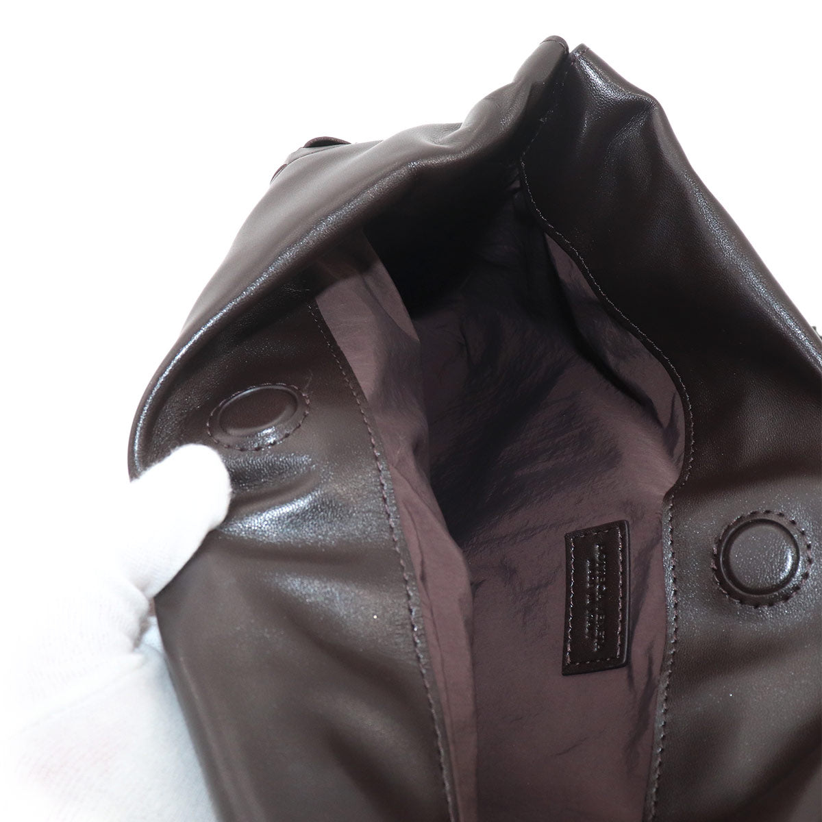 Intrecciato Giorno Shoulder Bag Leather Fondente