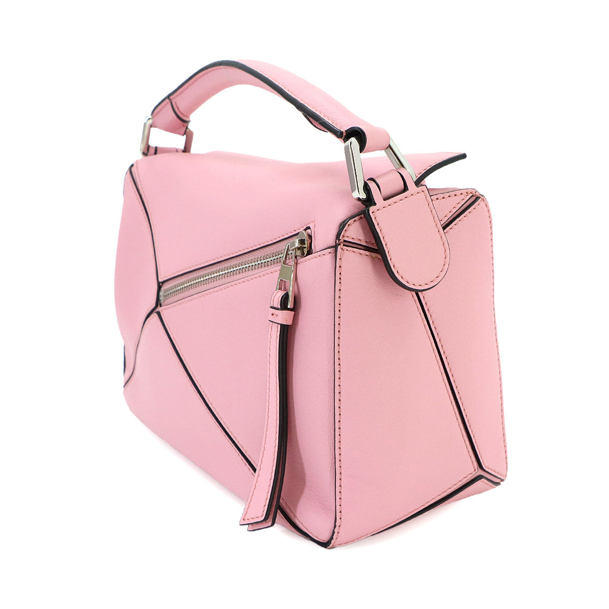 Pazzle Bag Small 2way Hand Shoulder Bag Leather Pink