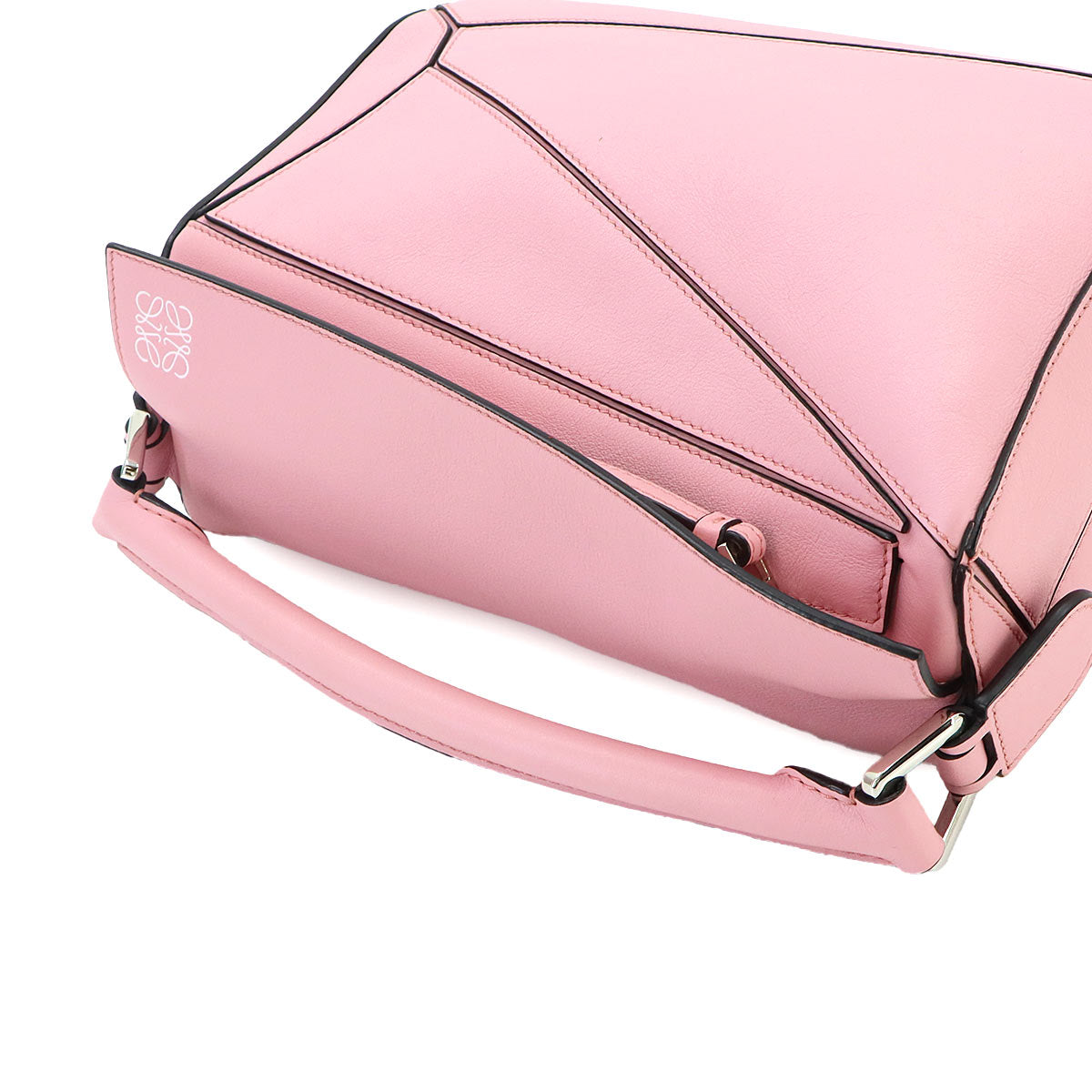 Pazzle Bag Small 2way Hand Shoulder Bag Leather Pink