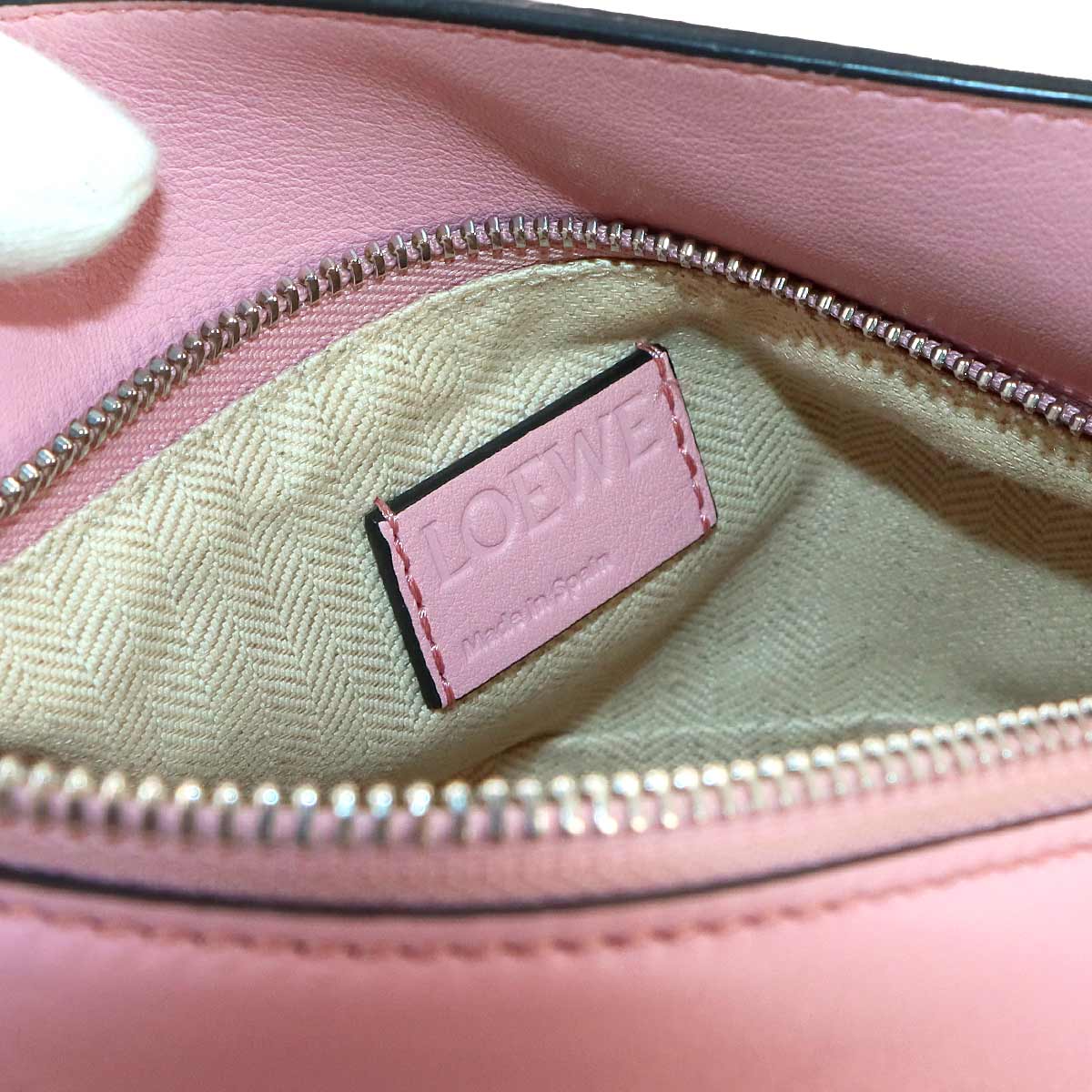 Pazzle Bag Small 2way Hand Shoulder Bag Leather Pink