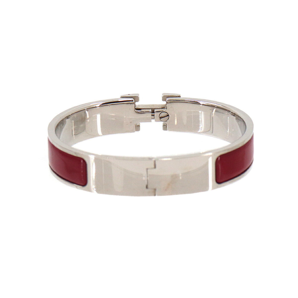 Clic H PM Bangle Silver Red