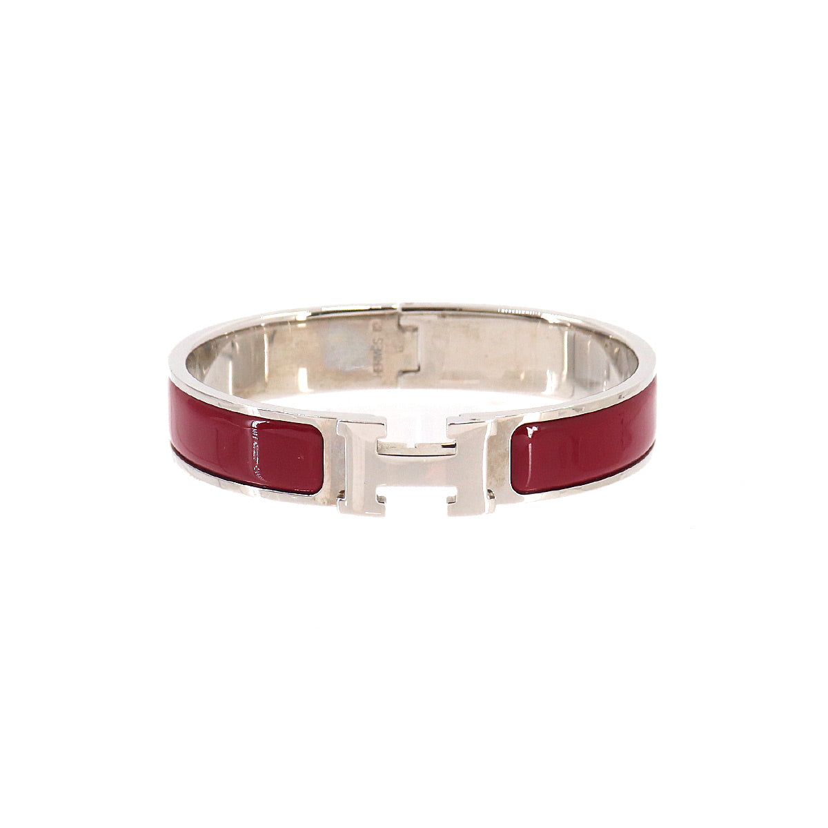 Clic H PM Bangle Silver Red
