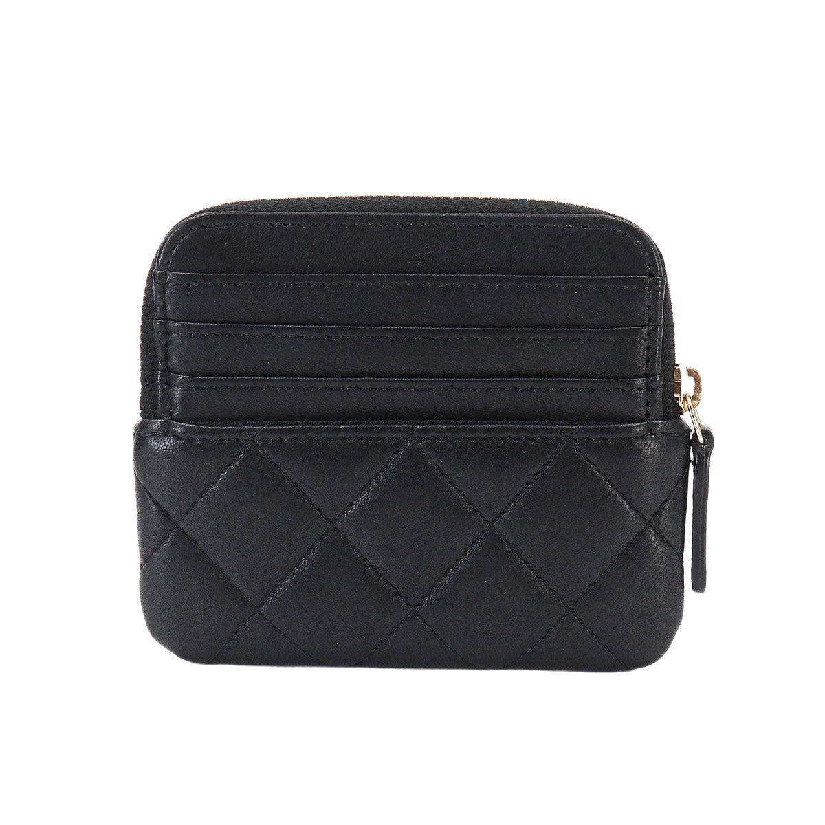 Matelasse Coin Purse Case Leather Black AP2061