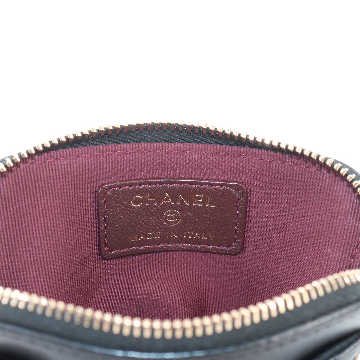 Matelasse Coin Purse Case Leather Black AP2061
