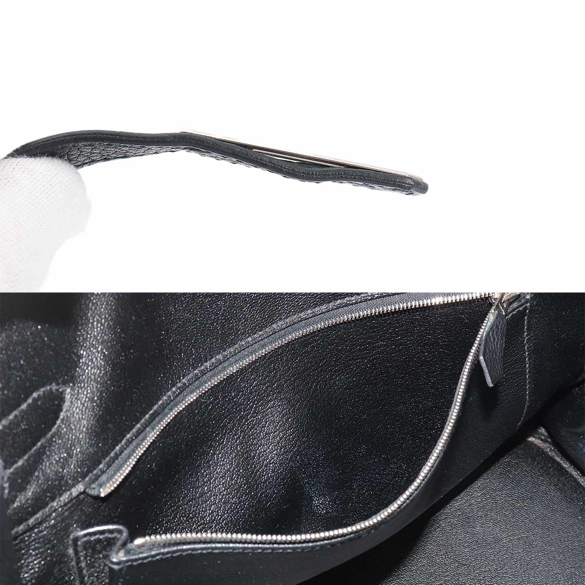 Birkin 30 Veau Togo Black Hand Bag Noir Purse