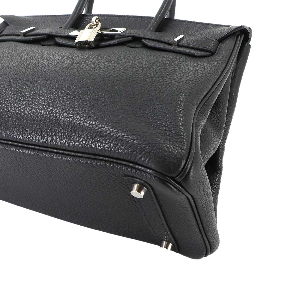 Birkin 30 Veau Togo Black Hand Bag Noir Purse