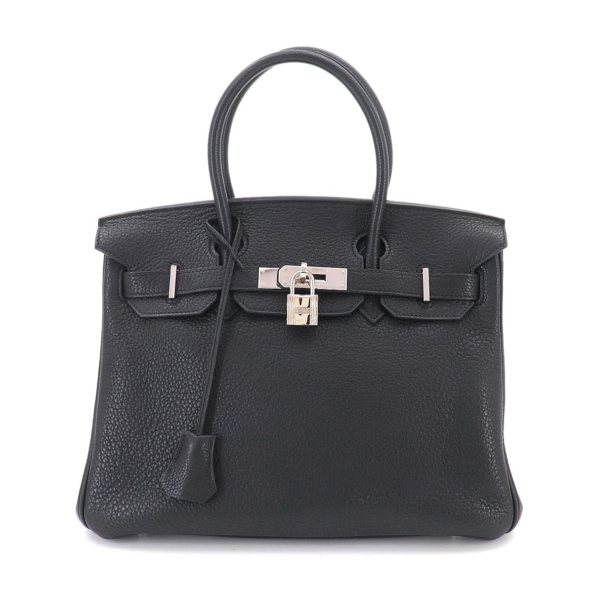 Birkin 30 Veau Togo Black Hand Bag Noir Purse