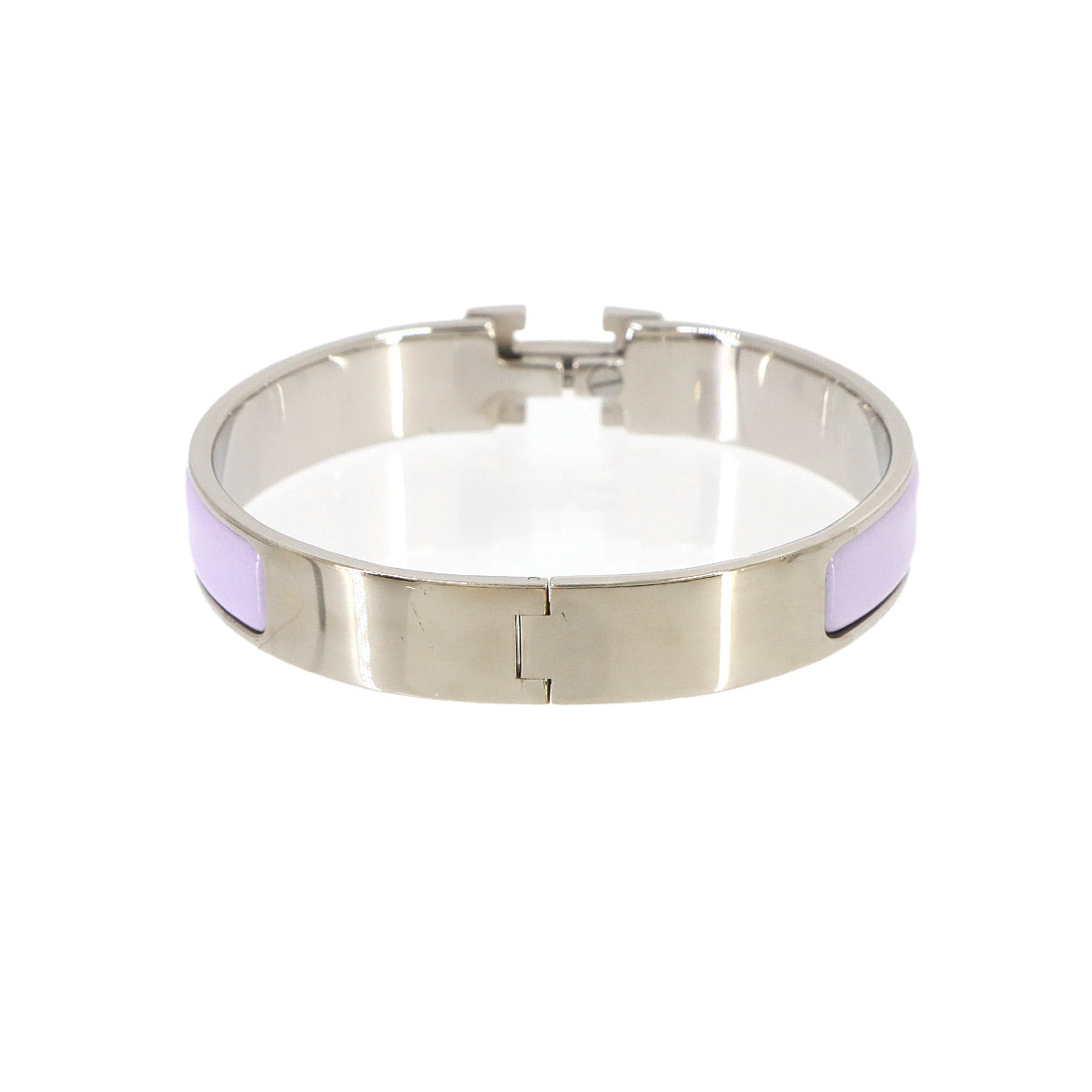 Clic H GM Bangle Bracelet Purple Silver Accessory
