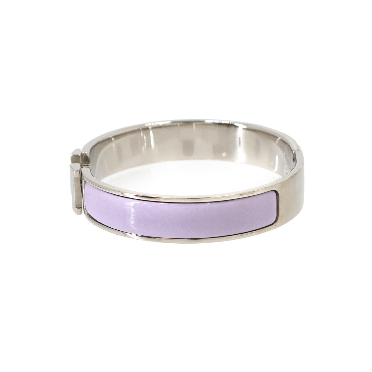 Clic H GM Bangle Bracelet Purple Silver Accessory