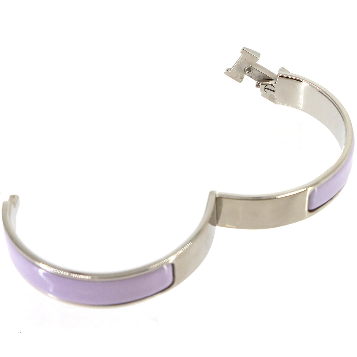 Clic H GM Bangle Bracelet Purple Silver Accessory