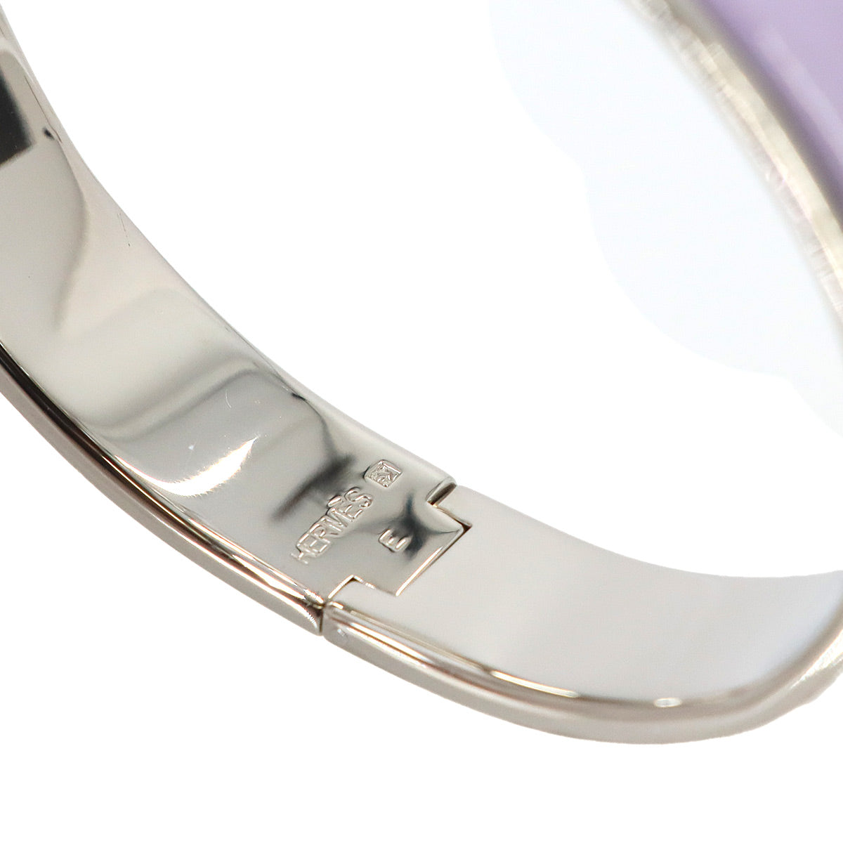 Clic H GM Bangle Bracelet Purple Silver Accessory