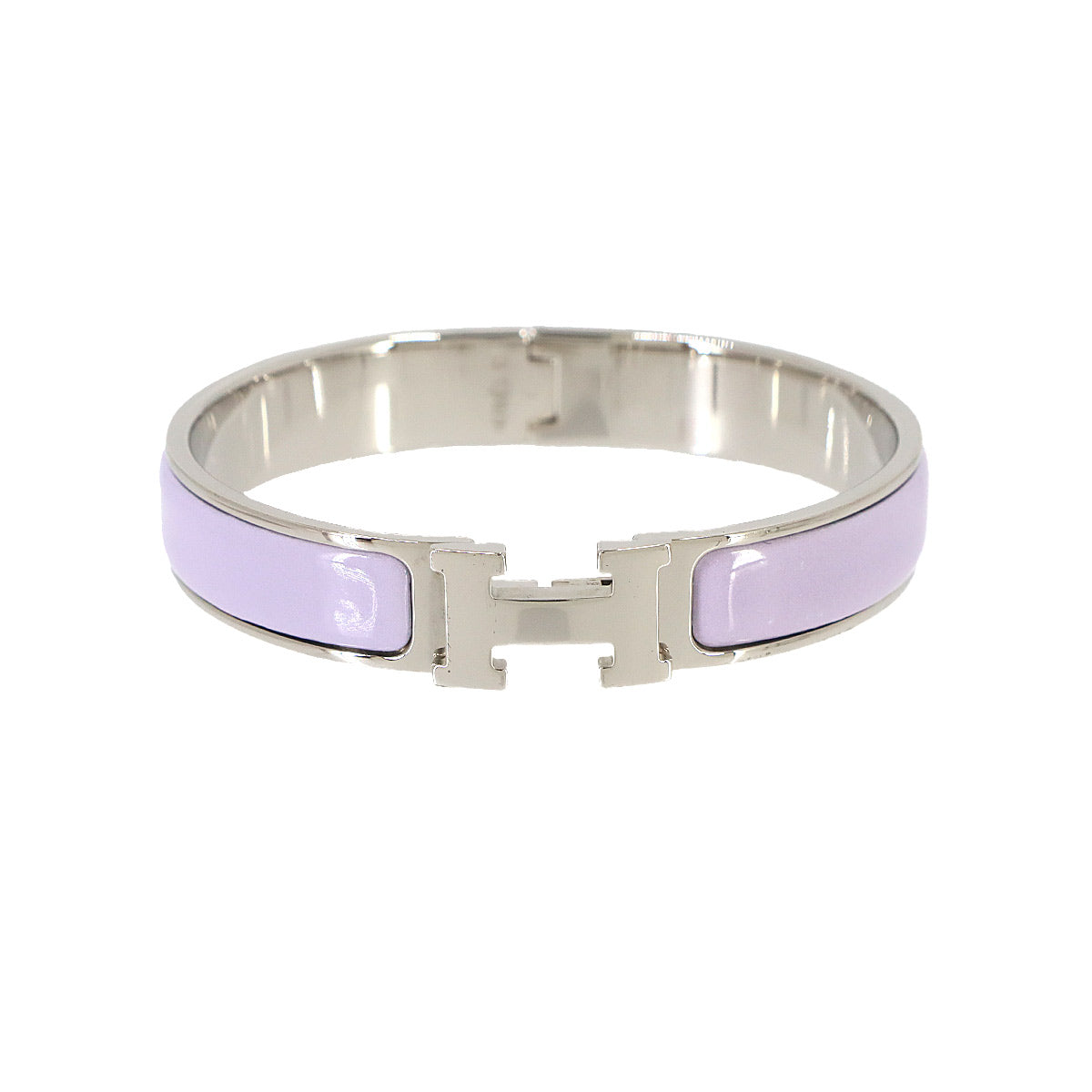 Clic H GM Bangle Bracelet Purple Silver Accessory