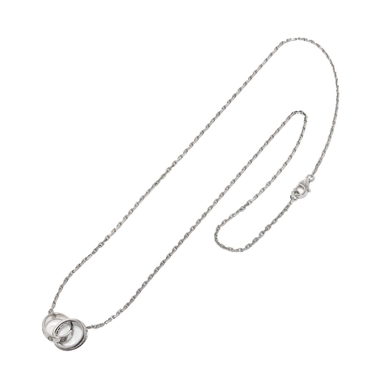 Baby Love Diamond Necklace 18K K18 WG White Gold 750