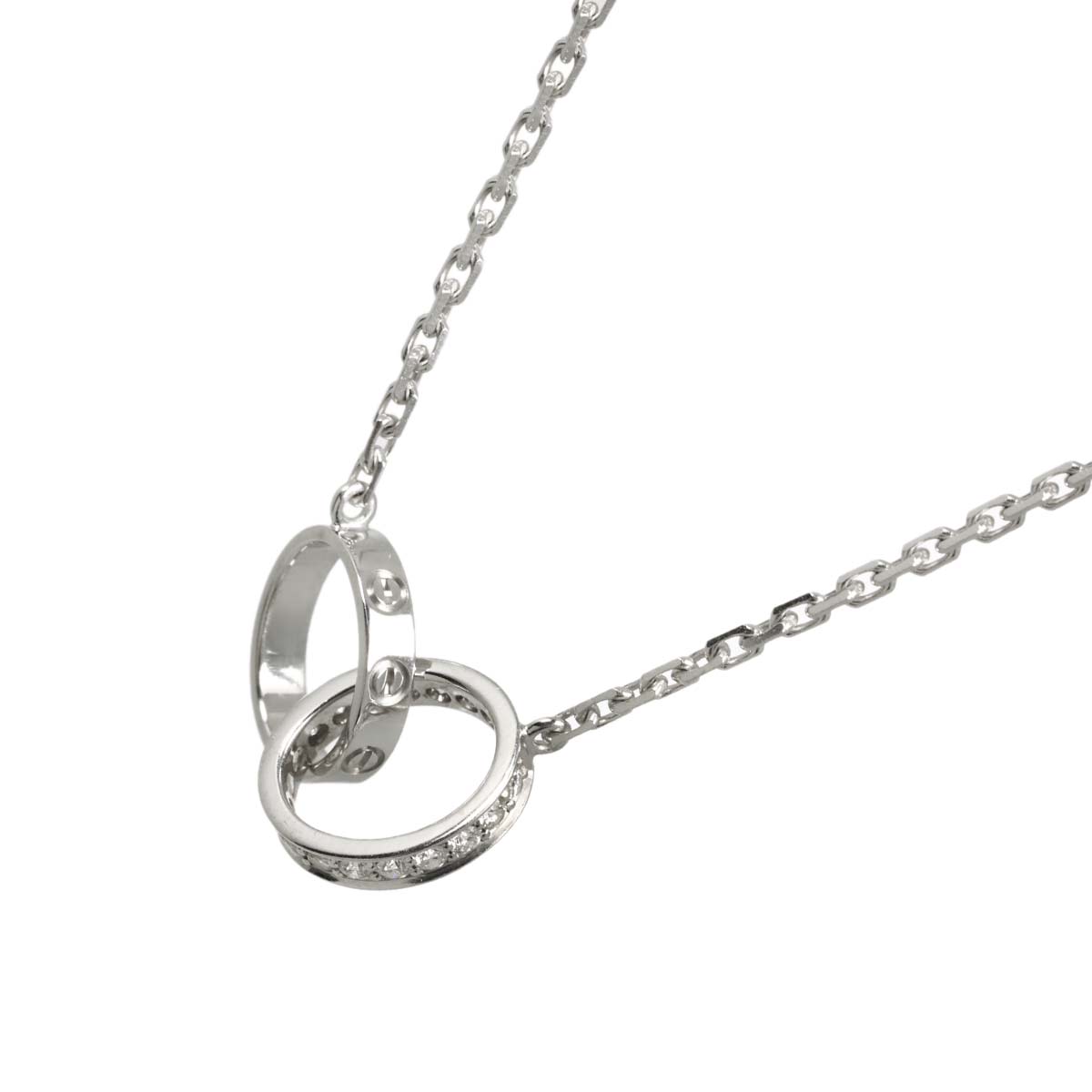 Baby Love Diamond Necklace 18K K18 WG White Gold 750