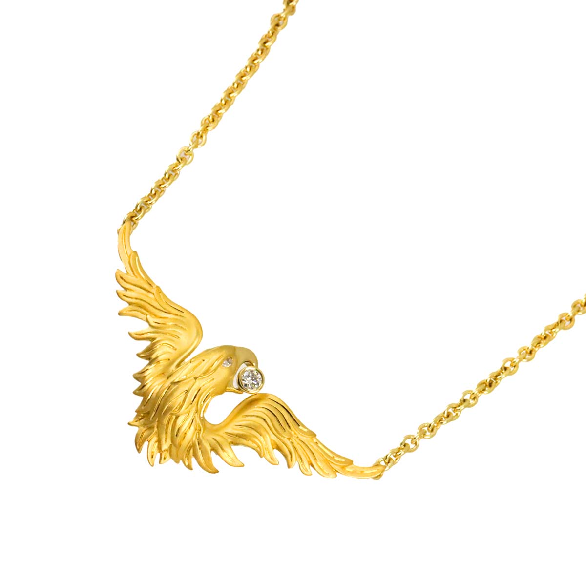 Diamond Necklace 18K Yellow Gold 750