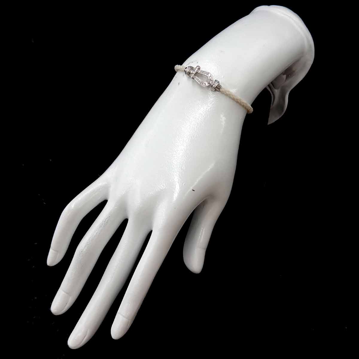 Force 10 MM Diamond Bracelet 18K WG 750 Steel size13