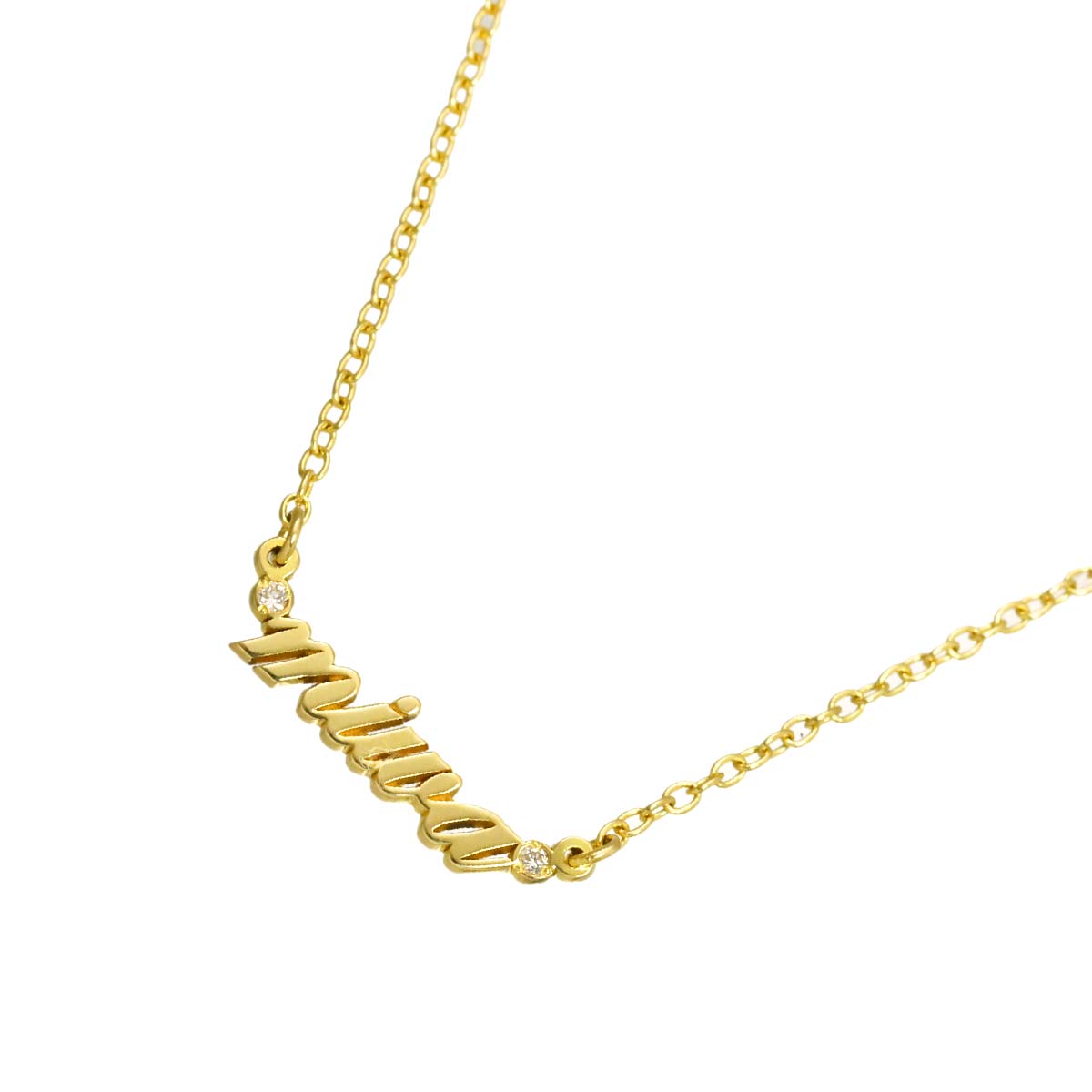 Diamond 0.01ct Necklace 18K Yellow Gold 750