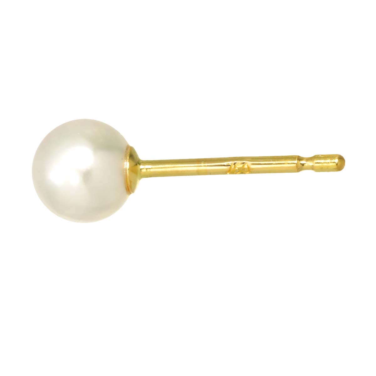 Akoya Pearl 7.0-5.0mm Earrings Pierced 18K YG 750