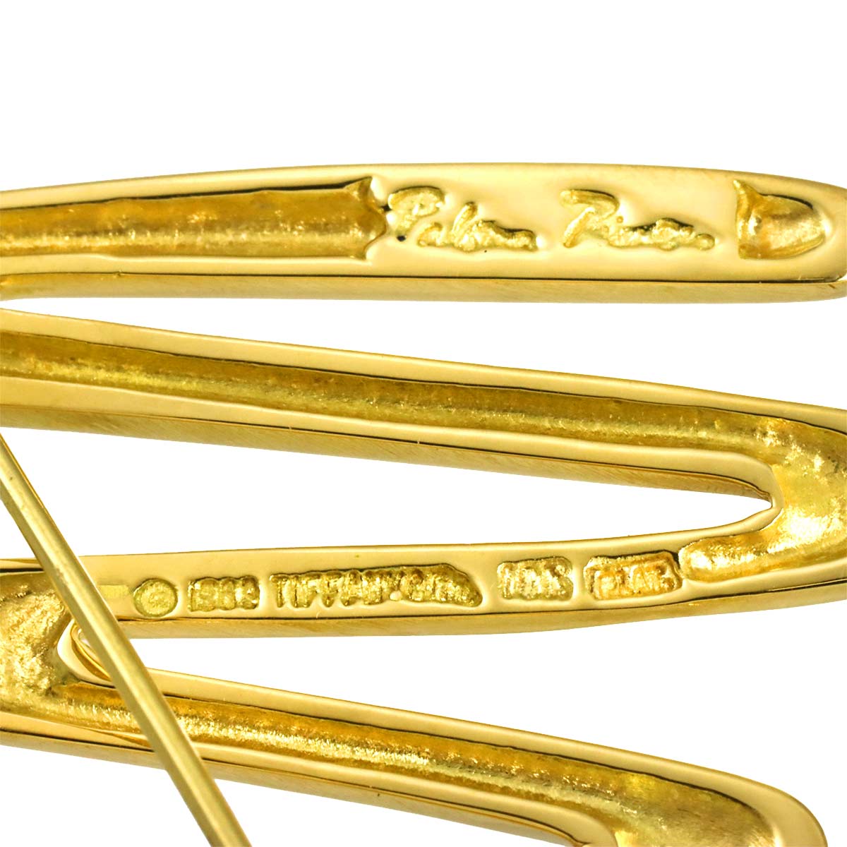 Diamond Brooch 18K Yellow Gold 750 Pt