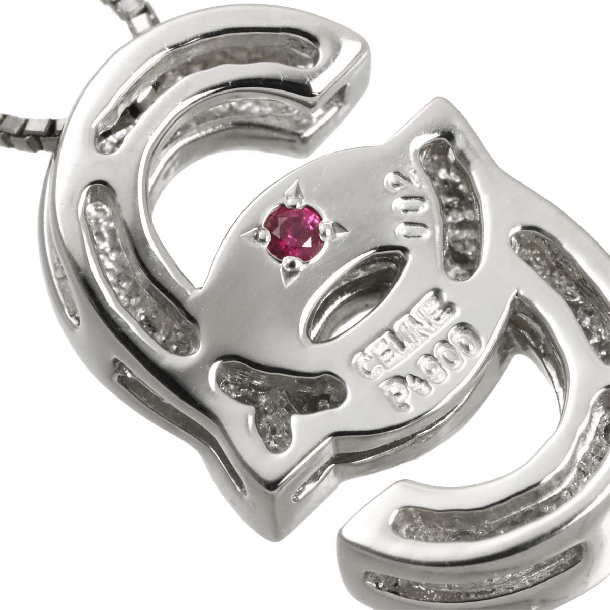 Ruby 0.02ct Necklace Platinum