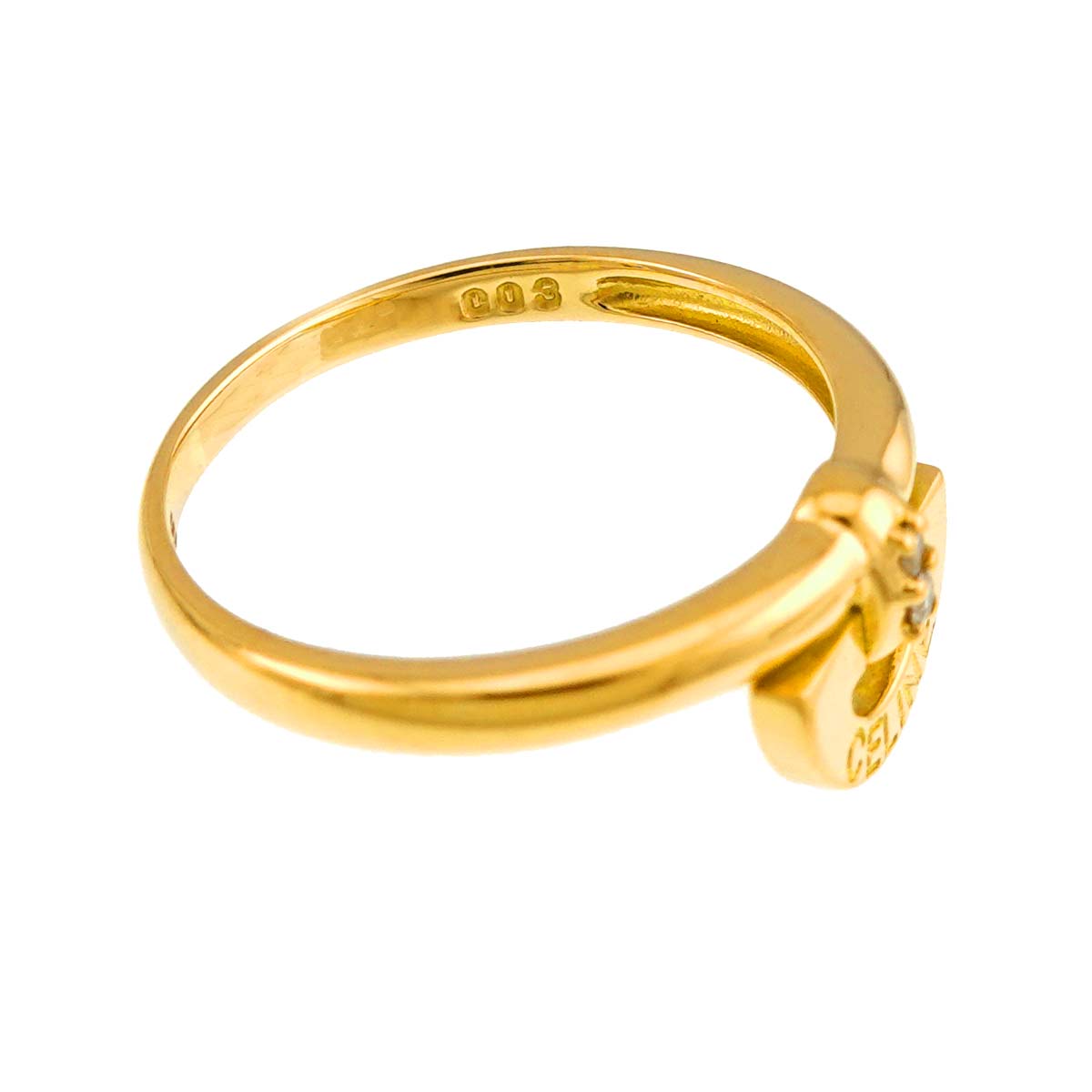 Diamond 0.03ct Ring 18K YG 750 Size7.5-7.75(US)