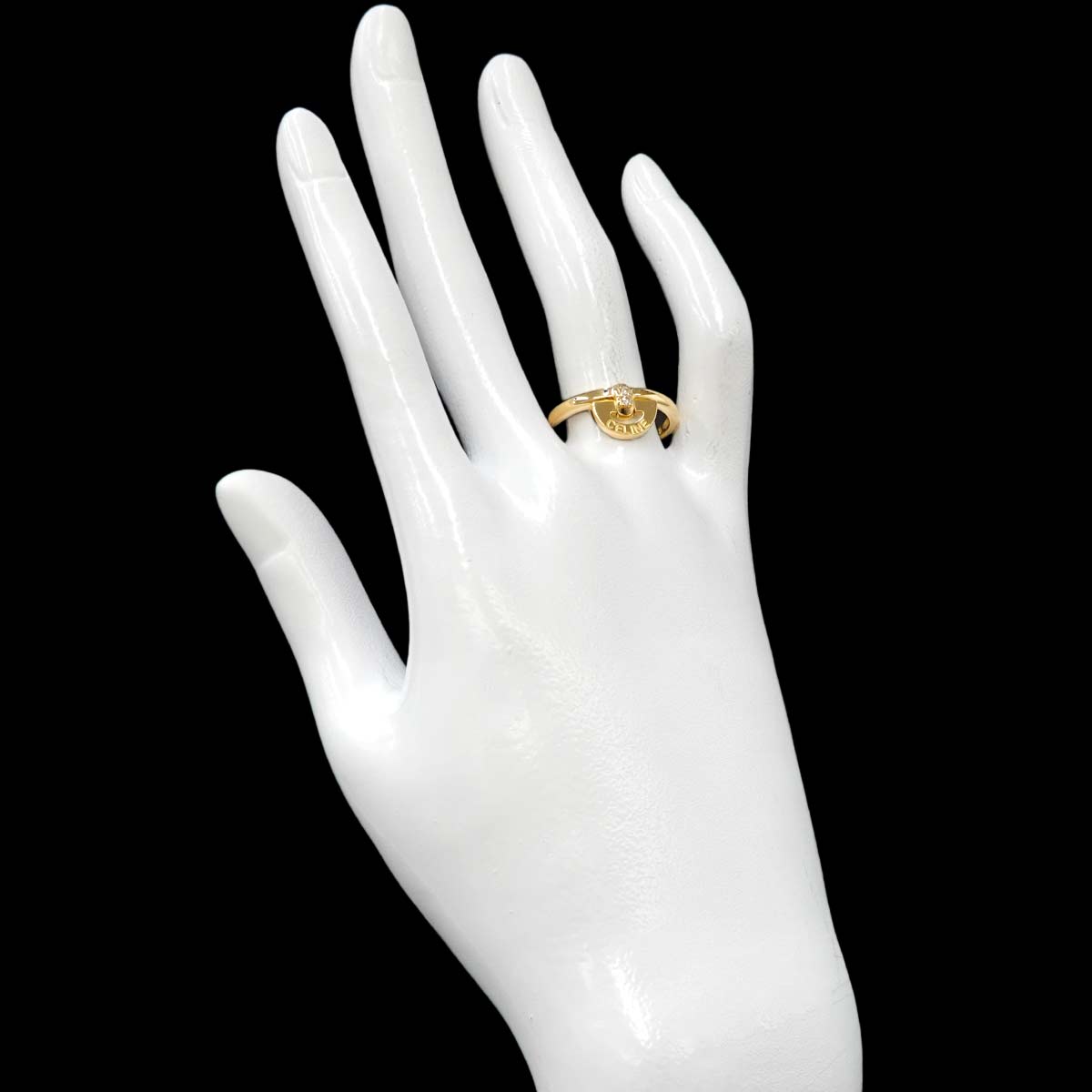 Diamond 0.03ct Ring 18K YG 750 Size7.5-7.75(US)
