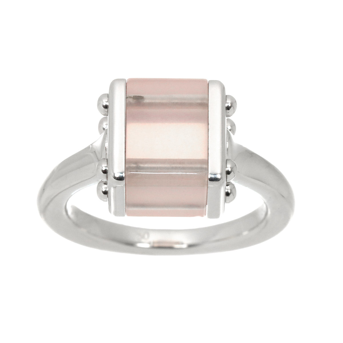 Bague Quartz Ring 18K WG 750 size53 7.25(US)