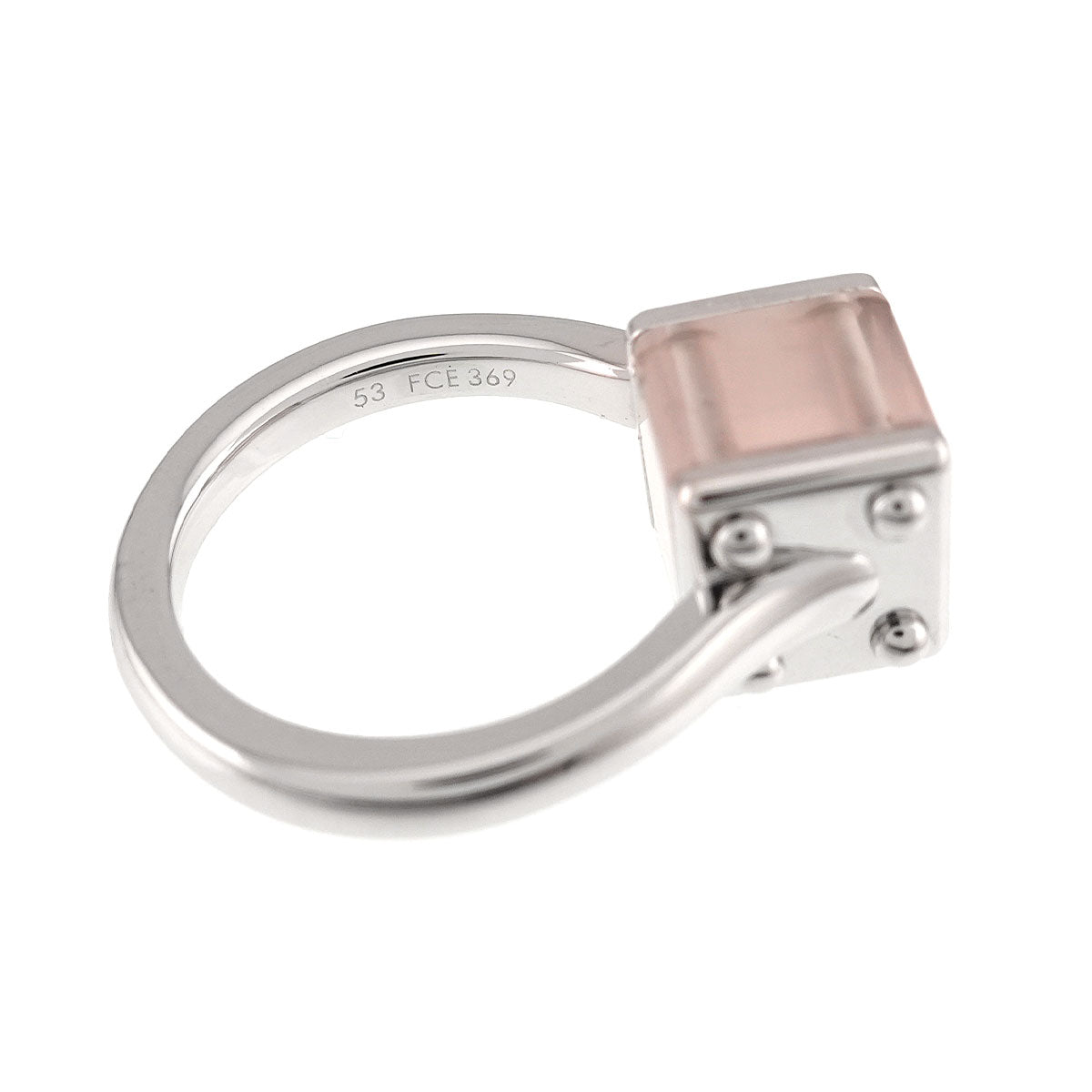 Bague Quartz Ring 18K WG 750 size53 7.25(US)