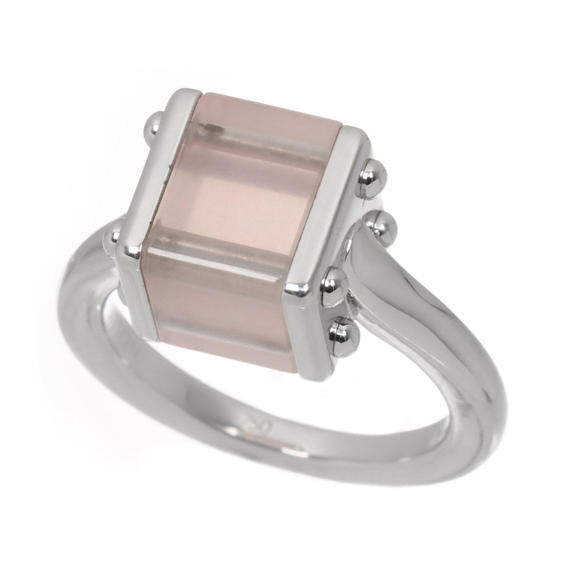 Bague Quartz Ring 18K WG 750 size53 7.25(US)