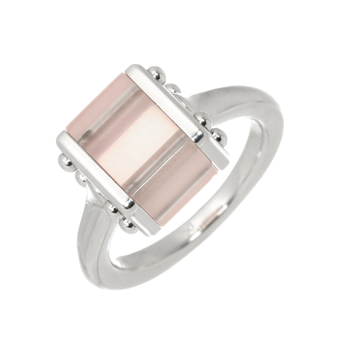 Bague Quartz Ring 18K WG 750 size53 7.25(US)