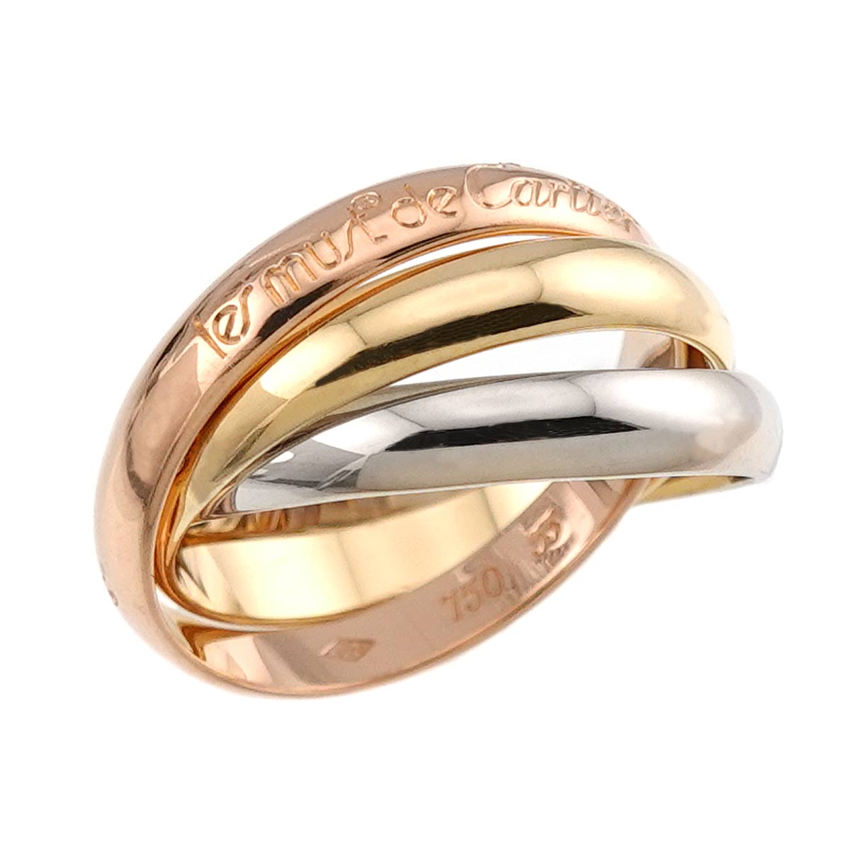Trinity MM Ring 18K YG WG PG 750 Size53 6-6.25(US)