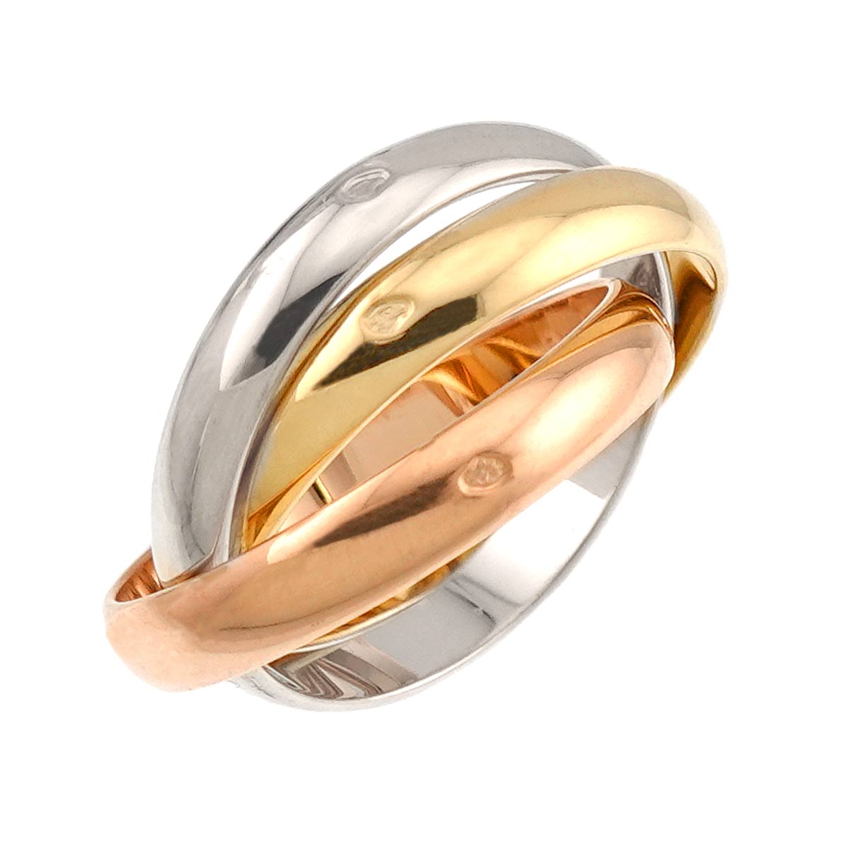Trinity MM Ring 18K YG WG PG 750 Size53 6-6.25(US)