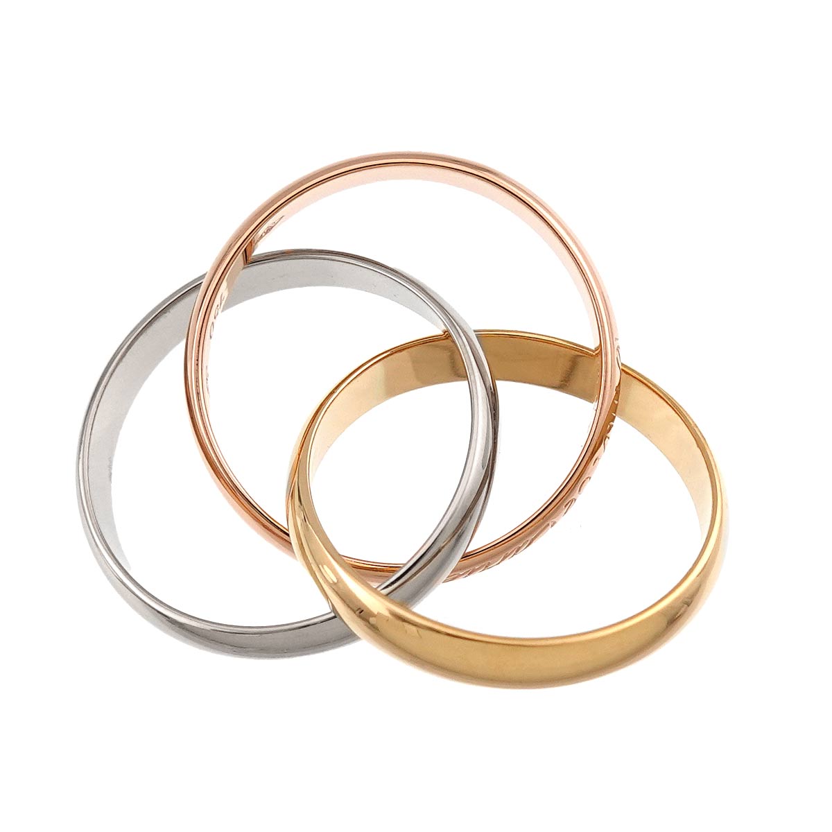 Trinity MM Ring 18K YG WG PG 750 Size53 6-6.25(US)