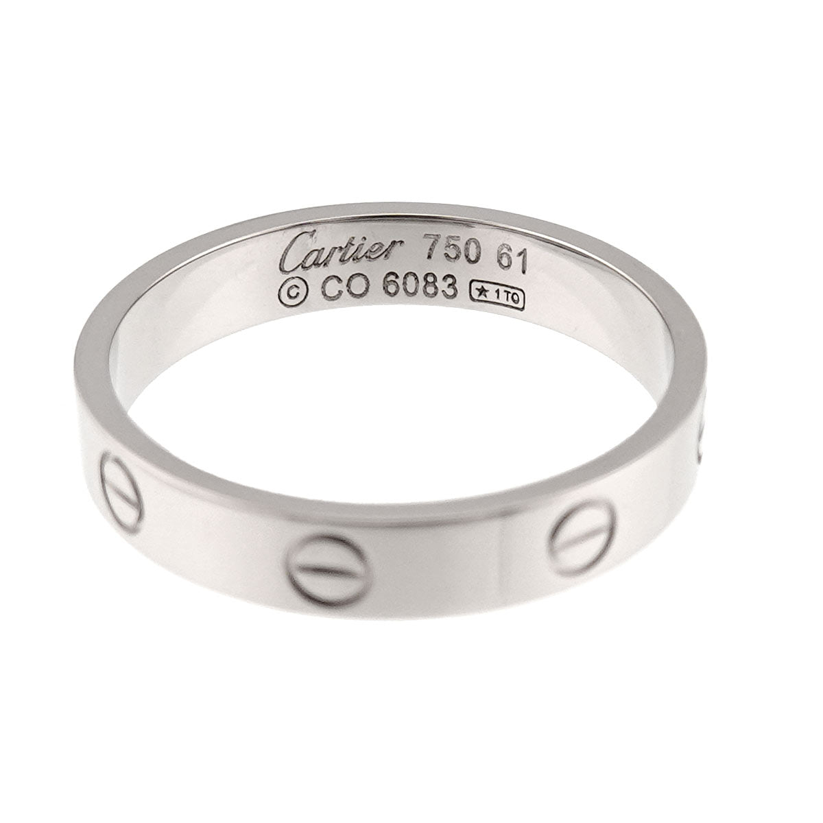 Mini Love Ring 18K White Gold 750 size61 9-9.5(US)