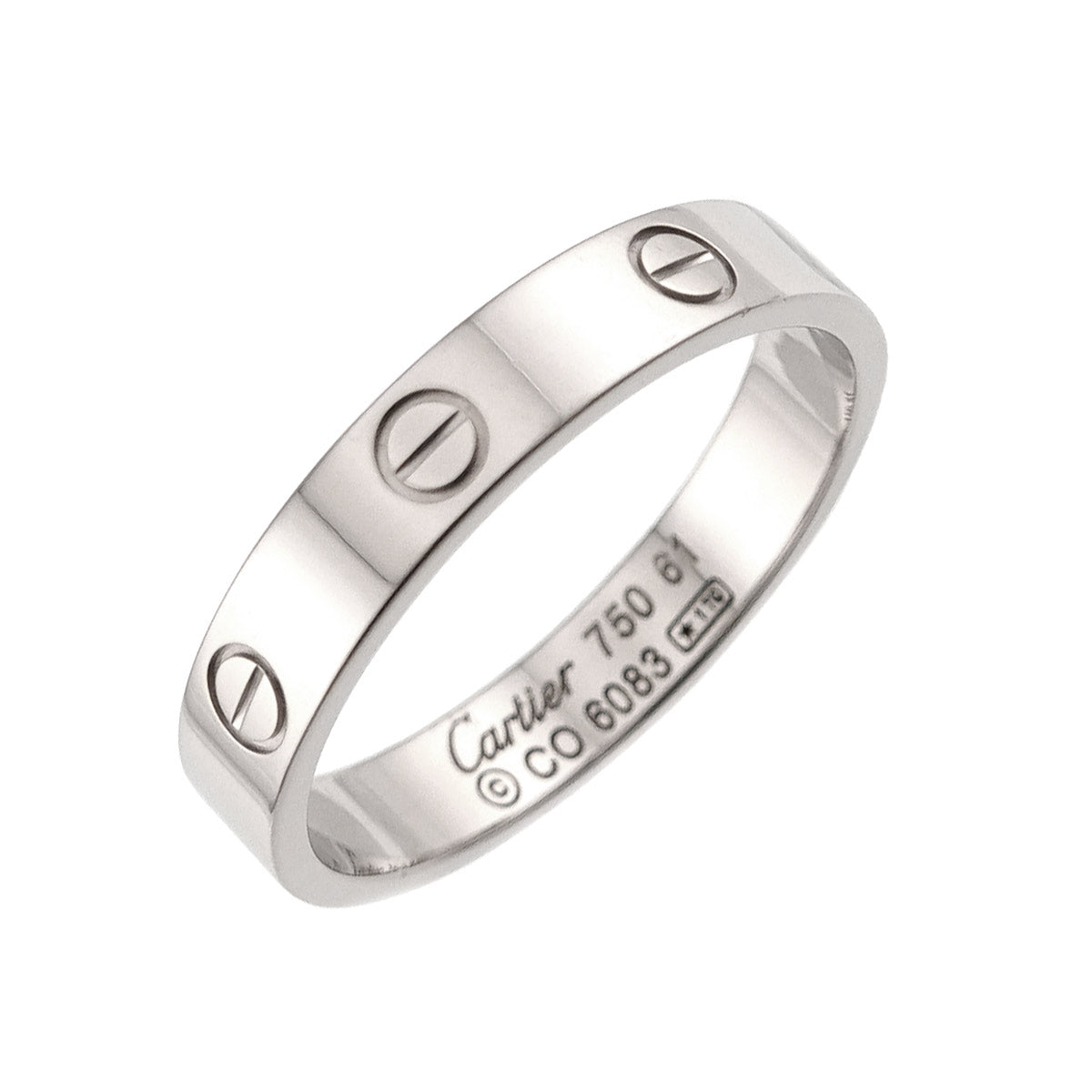Mini Love Ring 18K White Gold 750 size61 9-9.5(US)