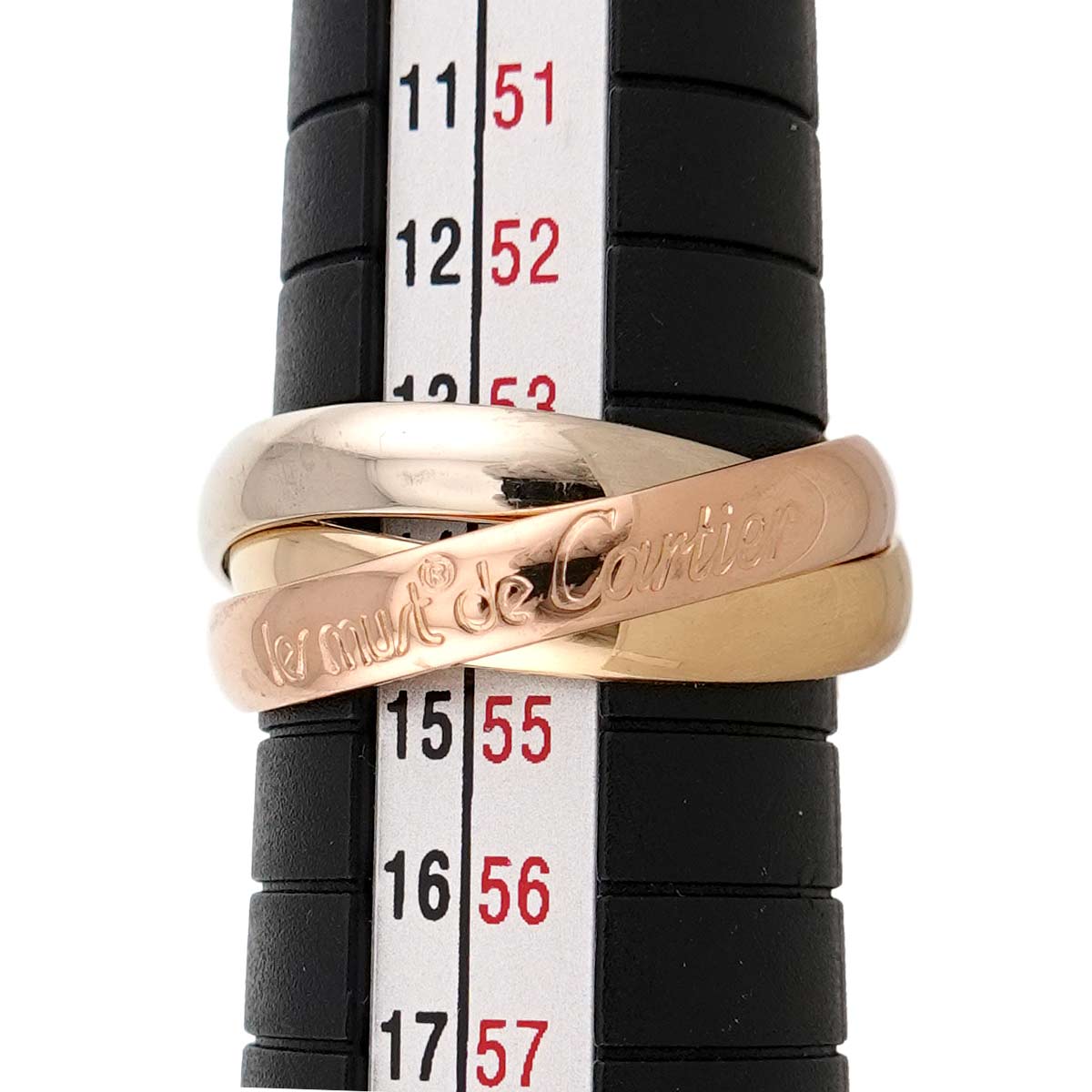 Trinity MM Ring 18K YG WG PG 750 Size53 6.25-6.5(US)